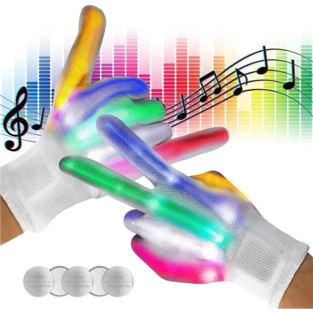 LED Glowing Gloves Sound Activated, Cool Boy Teen Toys Halloween Costume
